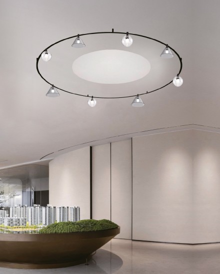 PROJECTEUR MAGNÉTIQUE MOBILE À DIFFUSEUR EN VERRE