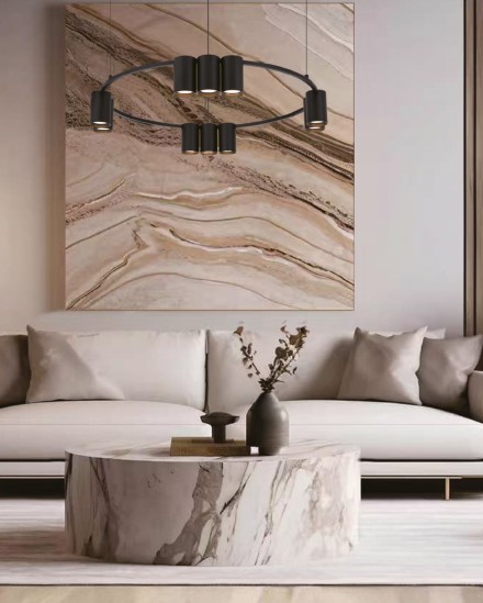 SUSPENSION CIRCULAIRE AVEC LAMPES